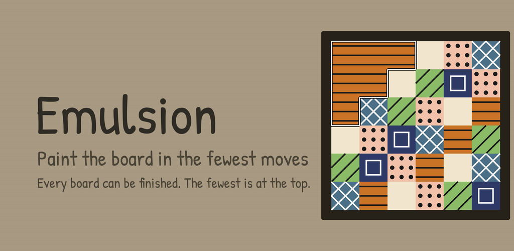 Emulsion — paint the board in the fewest moves.